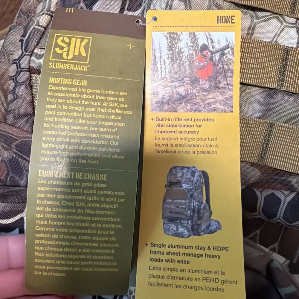 Slumberjack SJK Hone 34L Hunting Backpack Kryptek Camo NWT Rifle Bow Pack